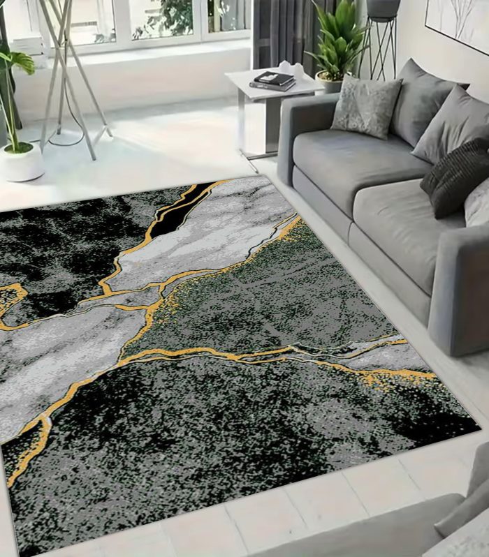 Montana Area Rug – 0575B BLACK-GOLD