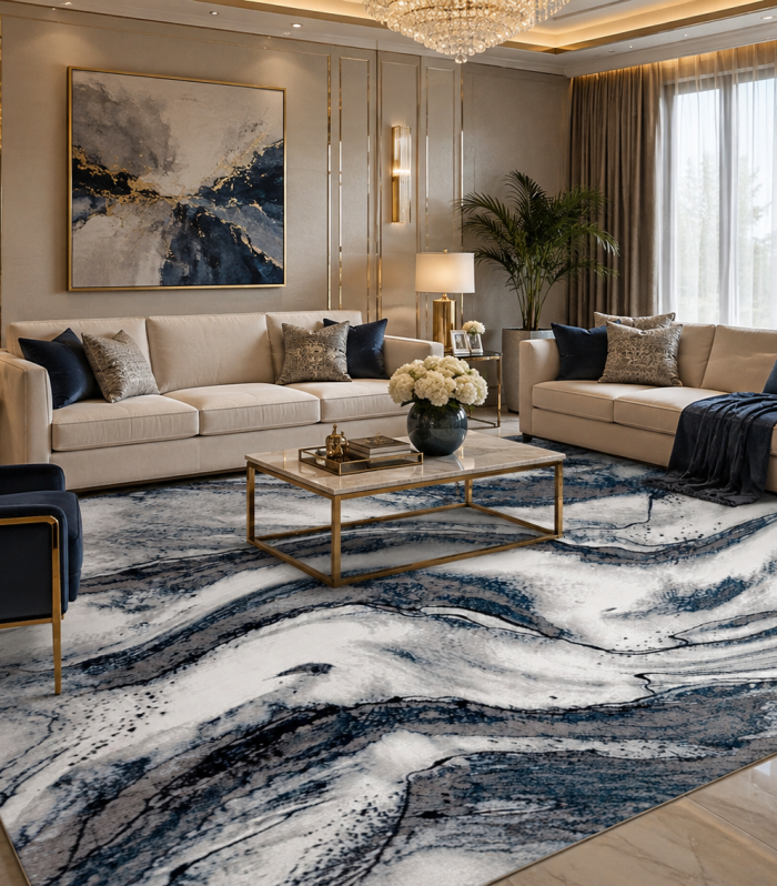 Montana Area Rug – 0067A GREY-BLUE