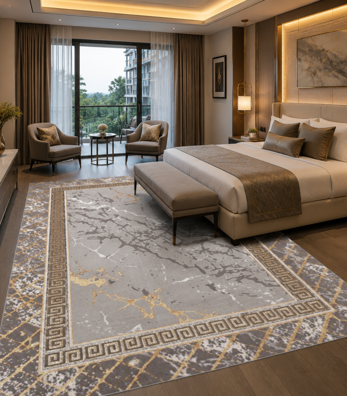 Orlando Area Rug – Grey Gold